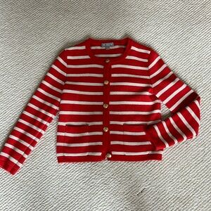 JCrew Emilie Lady Jacket - red/cream stripe